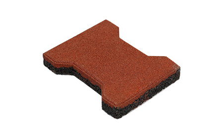 Dog-bone rubber tile 